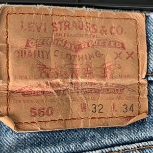 Levi 560 red tag jeans